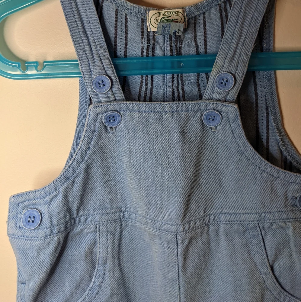 Vintage Izod x Lacoste Blue One-piece Romper Overalls 12 months